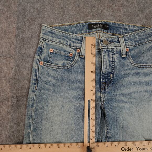 Ralph Lauren Jeans Womens 00 Skinny Light Denim 26x29 Mid Rise Casual - Picture 3 of 10